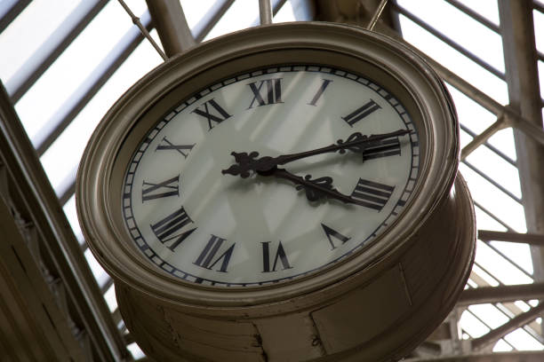 istock Concept time antique close up clock decoration 824042398
