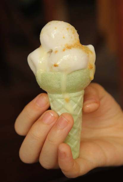 istock vietnamese coconut icecream scoop in cone 824048776