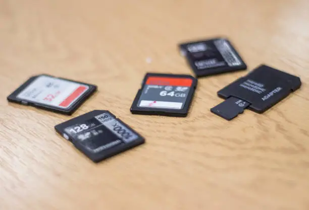 Photo of Collection of Memory cards