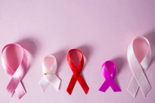 istock Close-up of various awareness ribbons 824065220