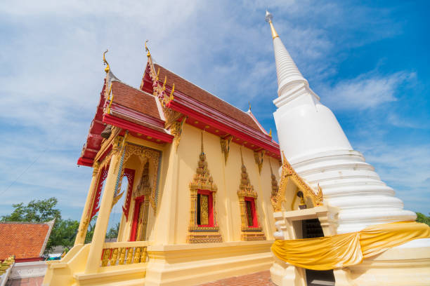 istock The golden church  in daylight and blue sky. 824078032