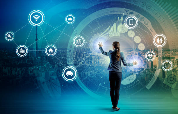 istock young business person and graphical user interface concept, Internet of Things, Information Communication Technology, Smart City, digital transformation, abstract image visual 824079890