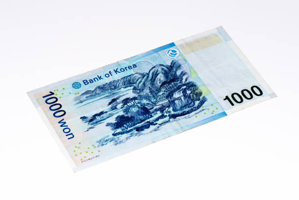 1000  South Korea won bank note. Won is the national currency of the South Korea