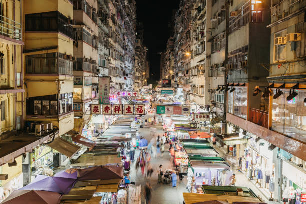 istock Street scape of HK, Mong Kok 824091178