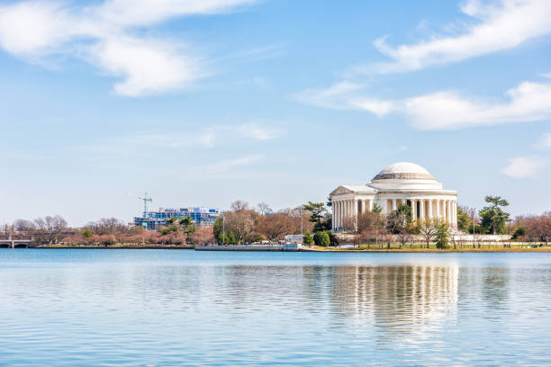 istock Tidal Basin with Thomas Jefferson Memorial reflection in winter 824101660