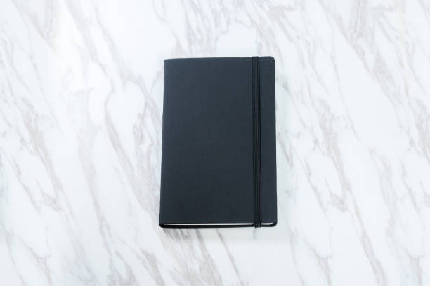 Black notebook stock photo
