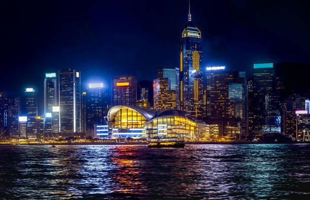 istock Hong Kong Harbor View at night 824111918