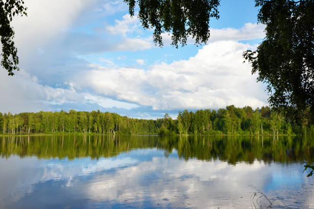 istock Landscape from shore of beautiful lake 824112250