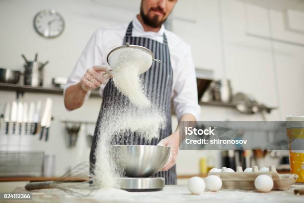Pastry Cook Process Stock Photo - Download Image Now - Confectioner, Expertise, Baker - Occupation