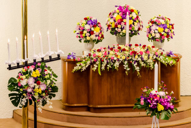 istock Flower decorate on wedding ceremony 824113048