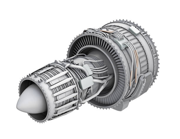 istock 3D clay render of turbofan jet engine isolated on white background 824115814
