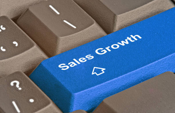 istock Keyboard with key for sale growth 824119010
