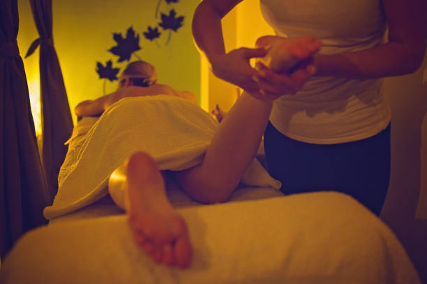 istock Oil Leg Massage Therapy 824123008