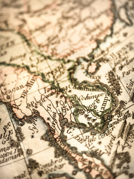 istock Antique world map Indochina Peninsula 824125454