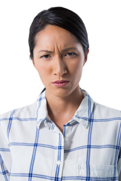 istock Confused woman against white background 824125858
