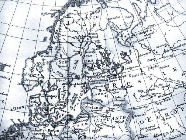 istock Antique world map Northern Europe 824126002