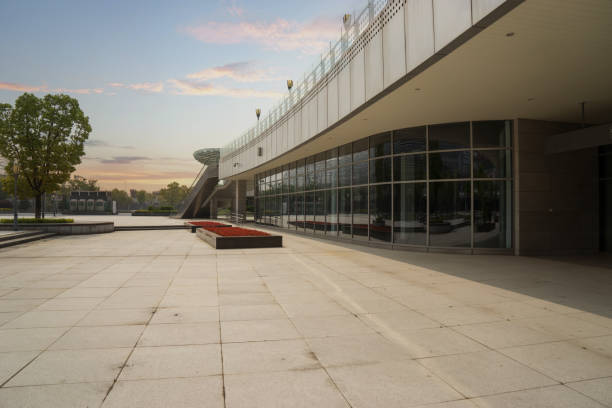 istock empty pavement and modern buildings in city 824126250