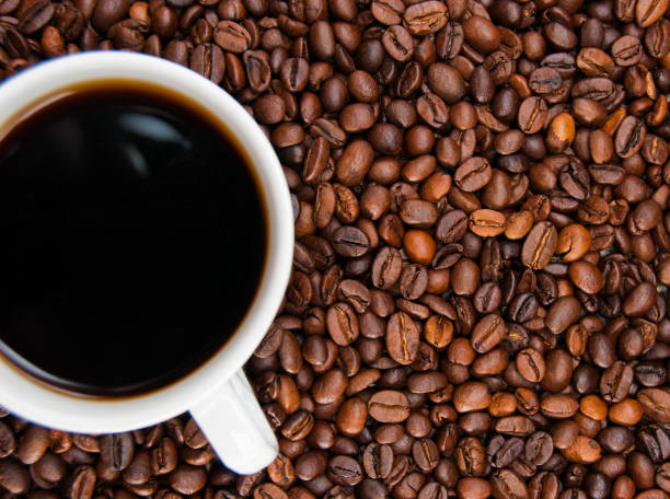 istock cup of coffee standing on the grains 824126952