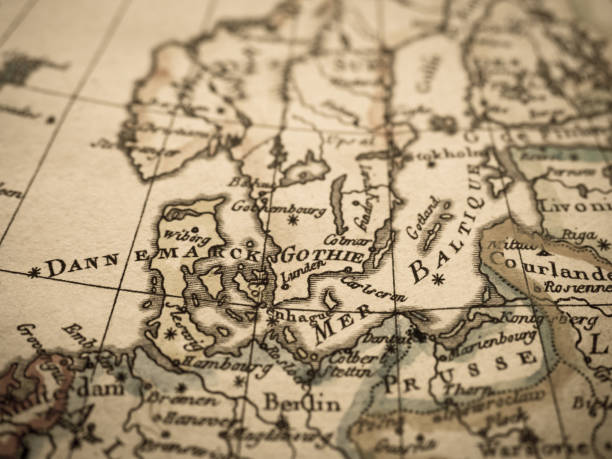 istock Antique world map Northern Europe 824132002