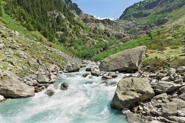 istock Mountain river in the Alps 824132872