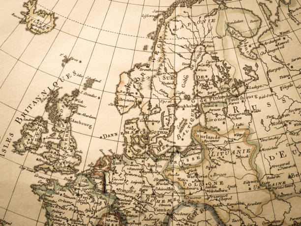 istock Antique world map Northern Europe 824133264