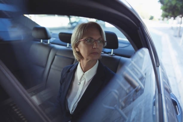 istock Thoughtful businesswoman in car 824133326