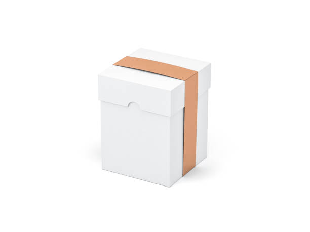 istock White box with cap and golden label for branding 824143026