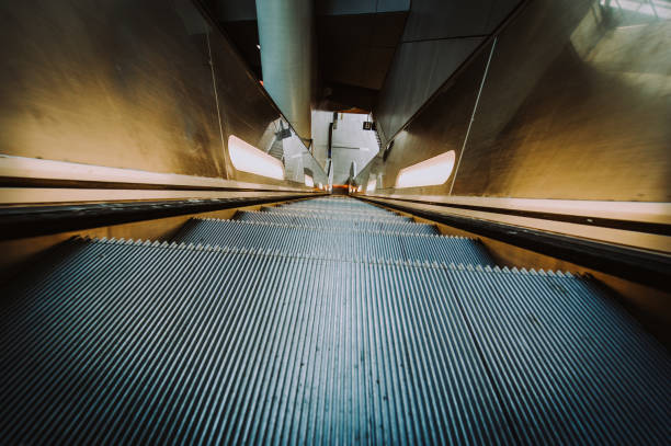 istock Low Angle View Of Escalator In Subway Station 824147656