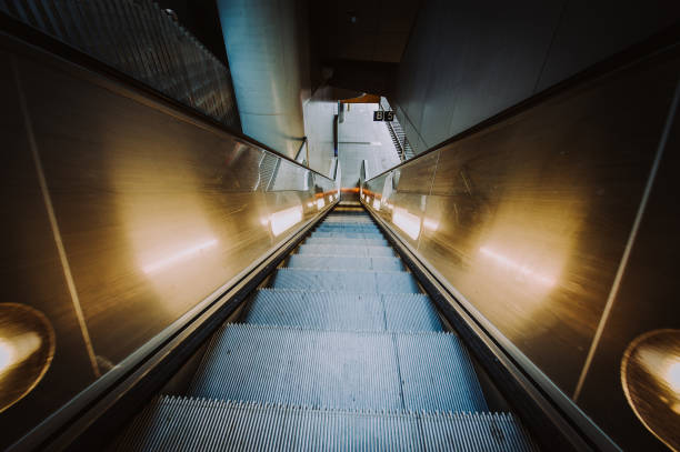 istock Low Angle View Of Escalator In Subway Station 824147718