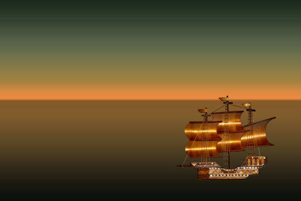 istock Boat on the evening sea 824148558