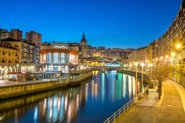 istock bilbao riverbank on sunny day, spain 824154010