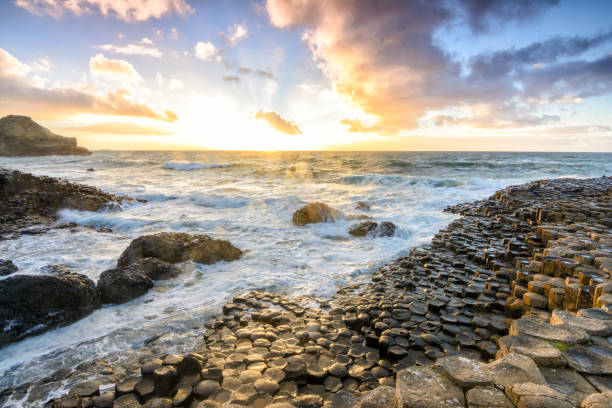 istock sundown at giants causeway, Northern Ireland 824154326