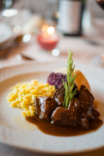 istock beef tagliata dish with white rice and vegetables. 824155230