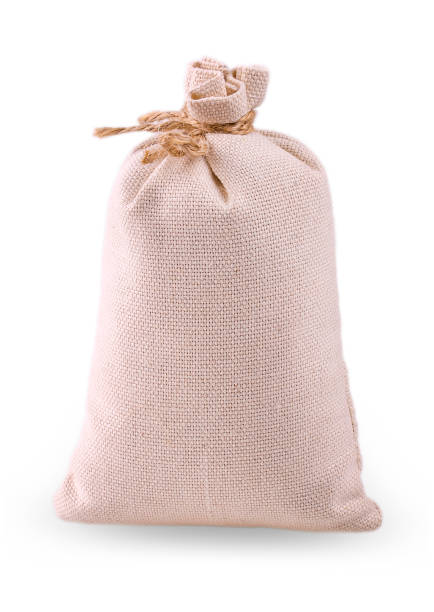 istock White Bag of burlap isolated on white 824167546