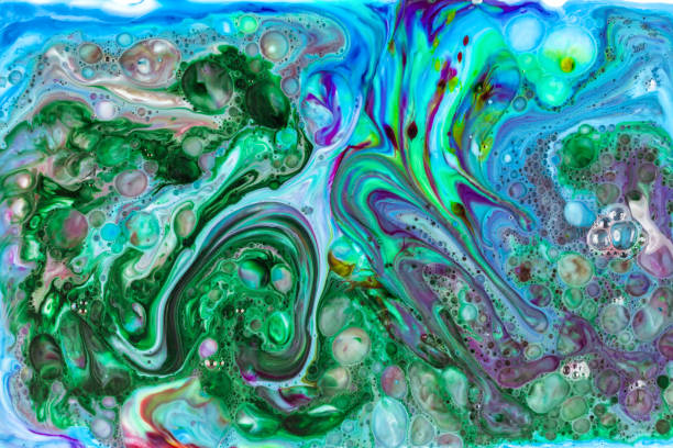 istock Abstract ink in liquid chaos background 824182036