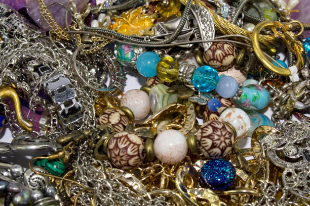 istock Mixed Collection of Jewelry Background Image 824185178