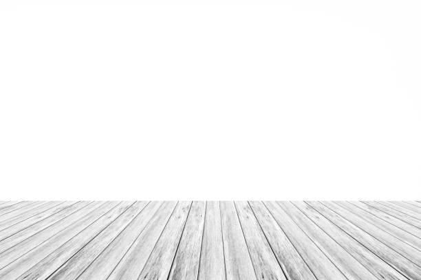 istock Wall texture background surface natural color, with white wood terrace and world map 824186212