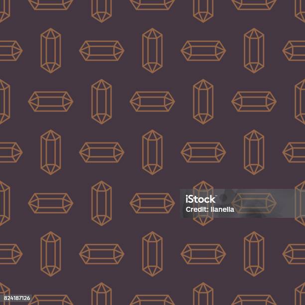 Patterns Crystal Icon Seamless Pattern With Crystal Symbol Stock Illustration - Download ...