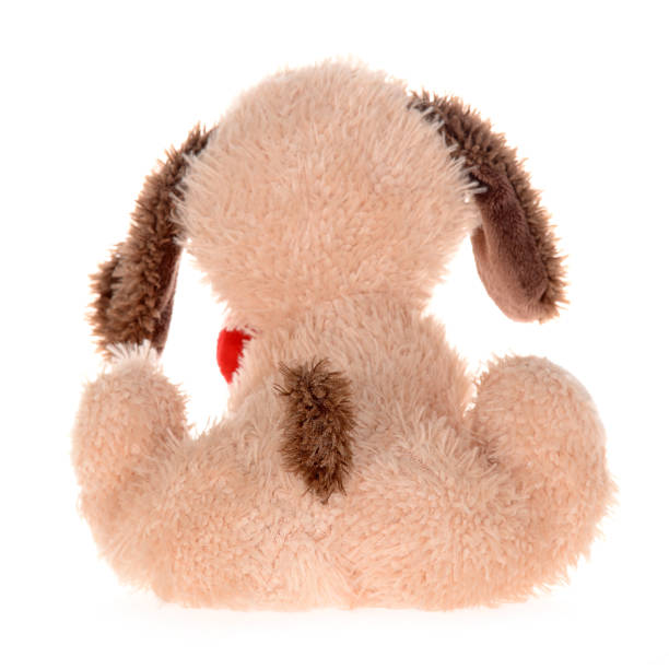 istock Toy fluff dog with heart 824190294