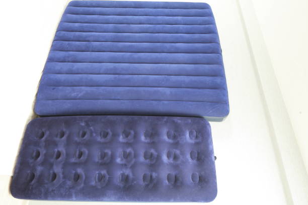 istock Blue inflatable mattress for sleeping and resting 824201146