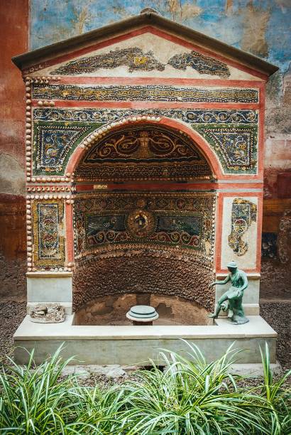 istock Pompeii, Decorated fountain 824201396