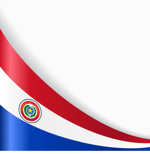 Vector illustration of Paraguayan flag background. Vector illustration.
