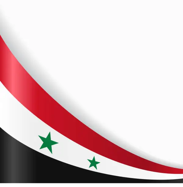 Vector illustration of Syrian flag background. Vector illustration.