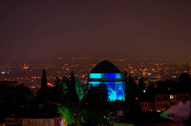 istock Green mausoleum view in Bursa City,(Turkey) 824204312
