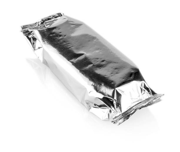 istock blank snack foil packaging isolated on white background. 824204430