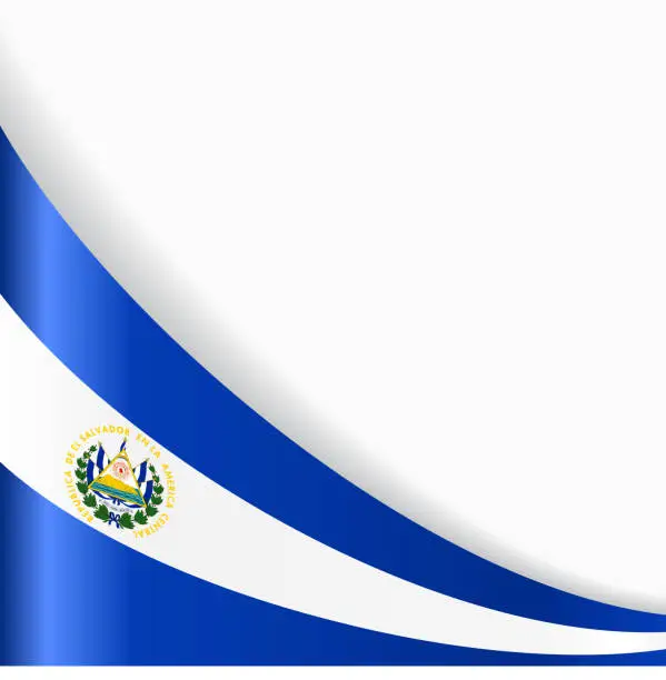 Vector illustration of El Salvador flag background. Vector illustration.