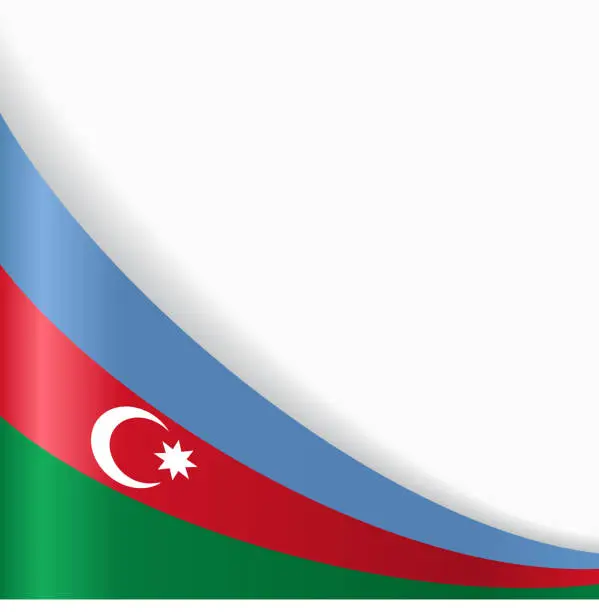 Vector illustration of Azerbaijani flag background. Vector illustration.