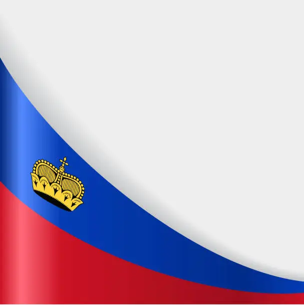 Vector illustration of Liechtenstein flag background. Vector illustration.