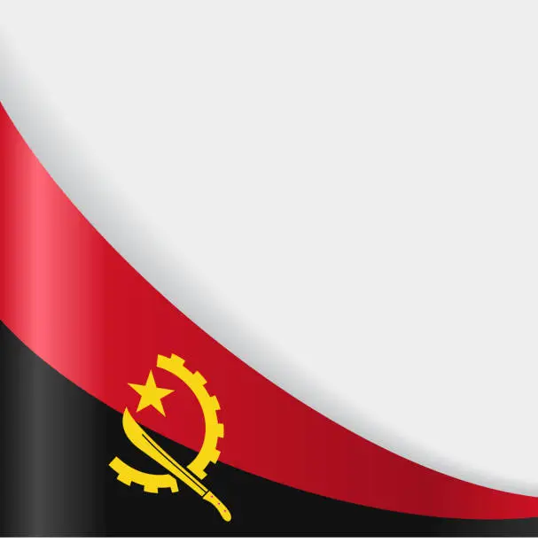 Vector illustration of Angolan flag background. Vector illustration.