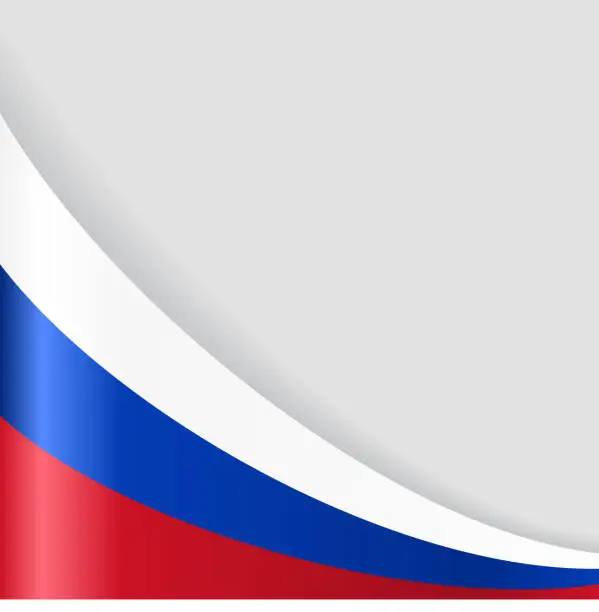 Vector illustration of Russian flag background. Vector illustration.